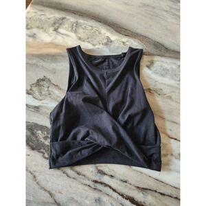 Yogalicious Lux women's Crop Top Size Tank Top Twist Knot Black‎ XS